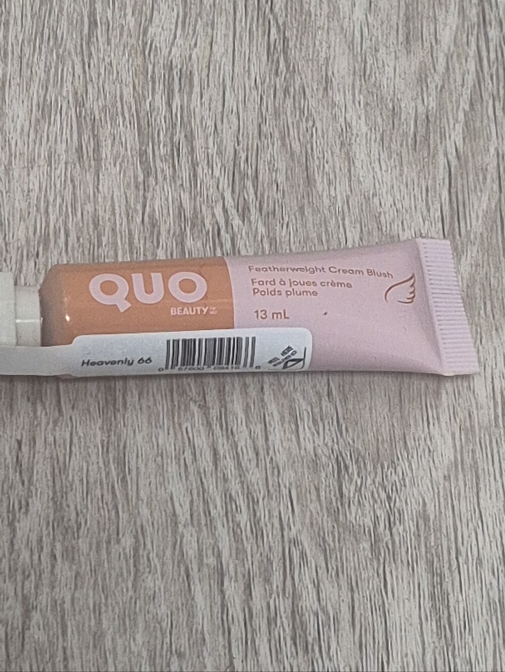 QUO Beauty Featherweight Cream Blush. 13ml. Color Heavenly 66. Vegan